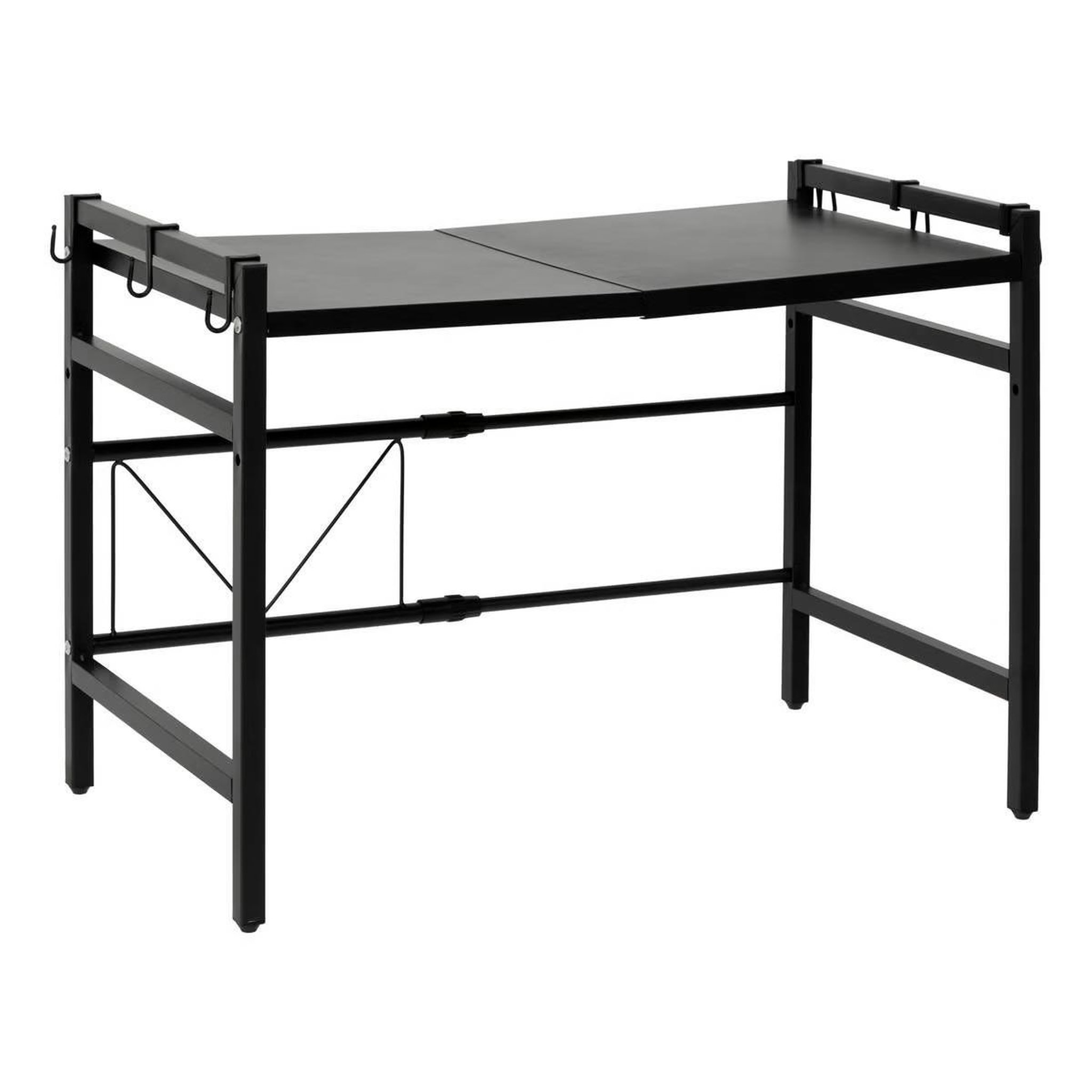 Voir la diapositive 2 : FIVE Étagère extensible micro-ondes  black edition  41-60cm noir