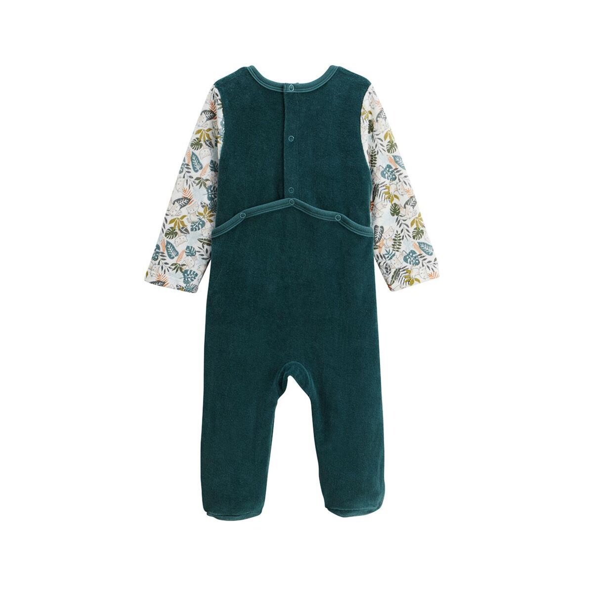 Petit Béguin Pyjama bébé en velours Canopée