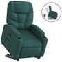 Voir la diapositive 2 : VIDAXL Fauteuil inclinable vert fonce tissu