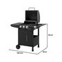 Voir la diapositive 4 : Habitat et Jardin Barbecue gaz  Feria 4  - 4 brûleurs dont 1 latéral - 11.5 kw - Noir