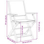 Voir la diapositive 6 : VIDAXL Chaises de jardin pliantes lot de 6 tissu et bois massif