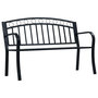 Voir la diapositive 1 : VIDAXL Banc de jardin 125 cm Noir Acier