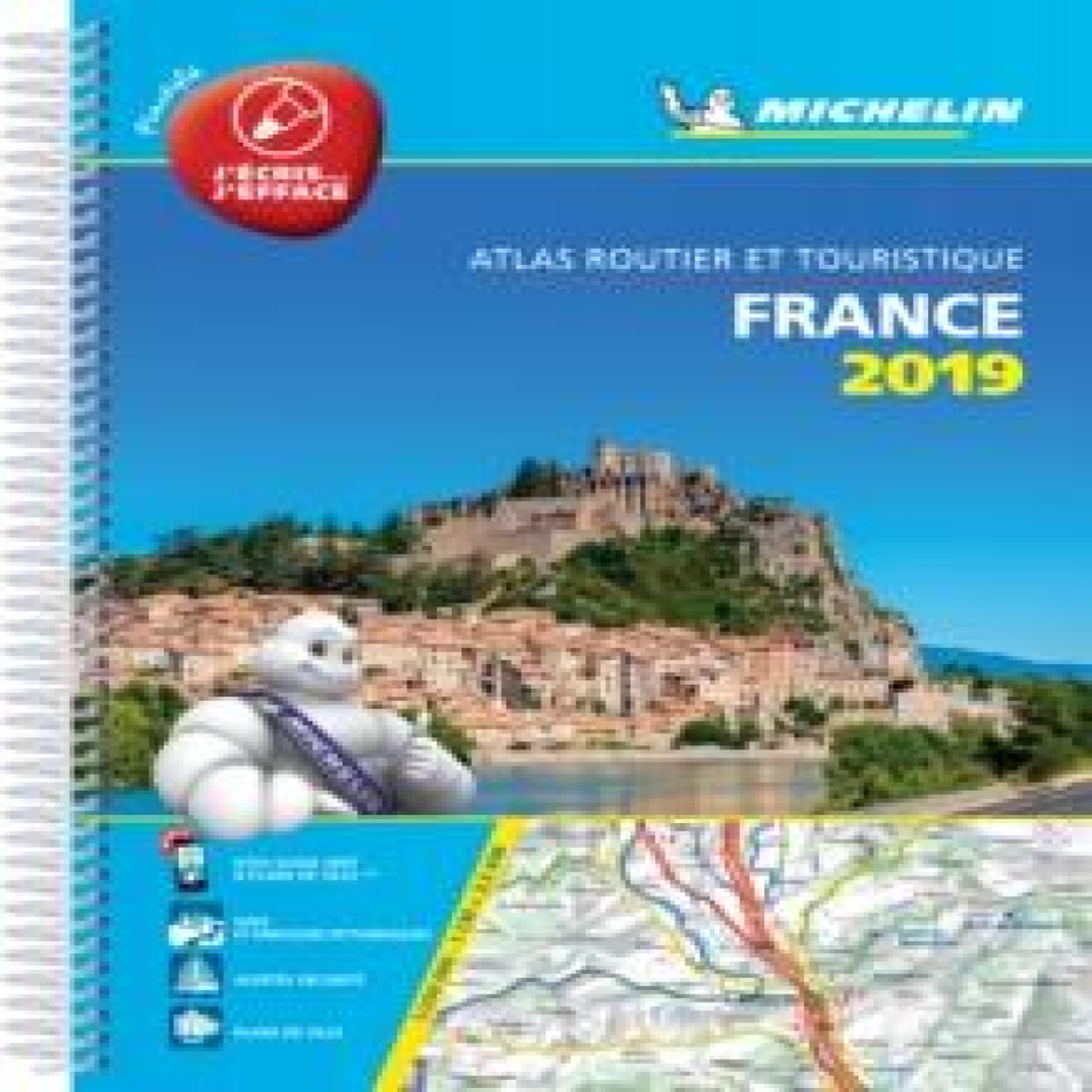 LIVRES France 2019 -Tourist & Motoring Atlas A4 Laminated Spiral