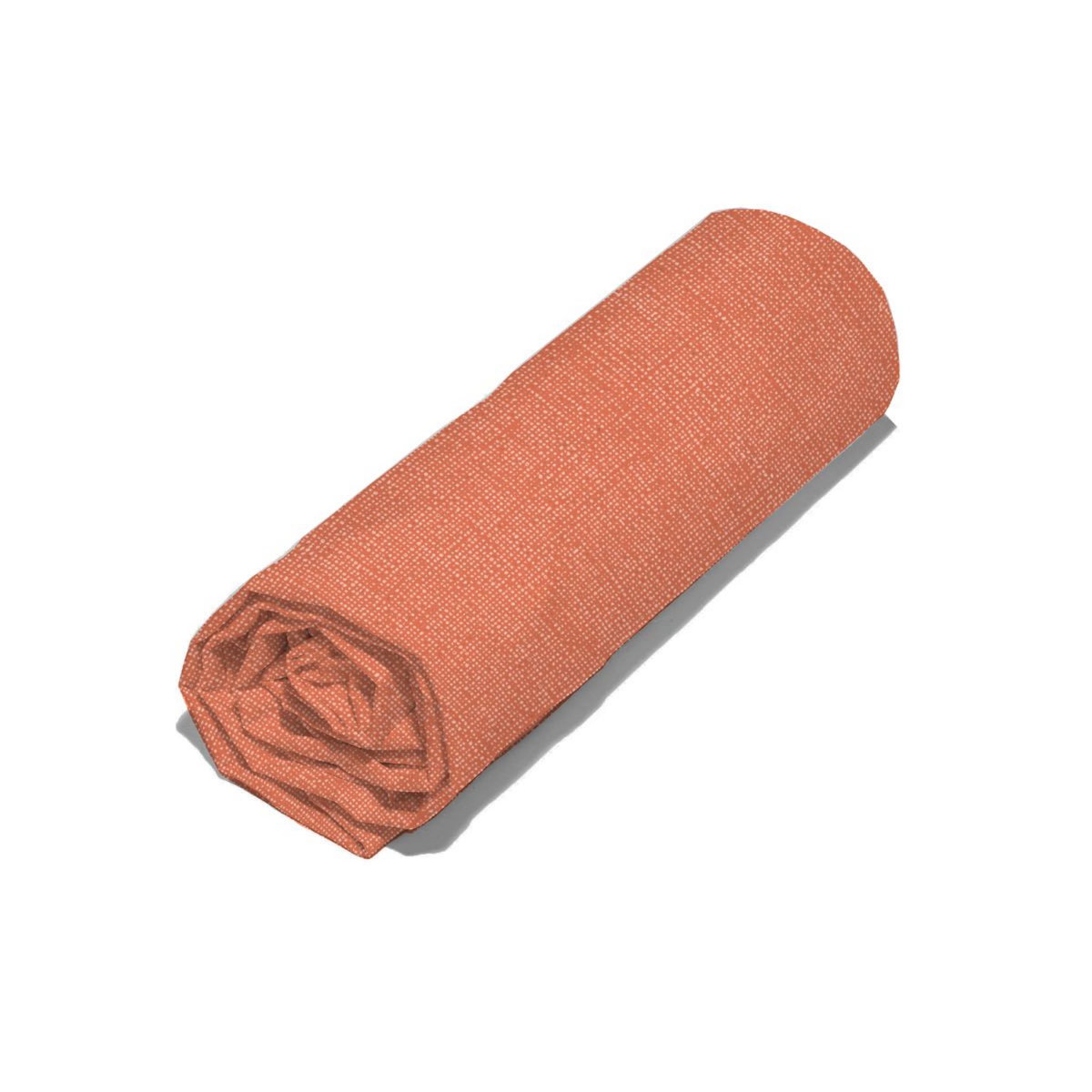 Drap housse uni en coton-lin 