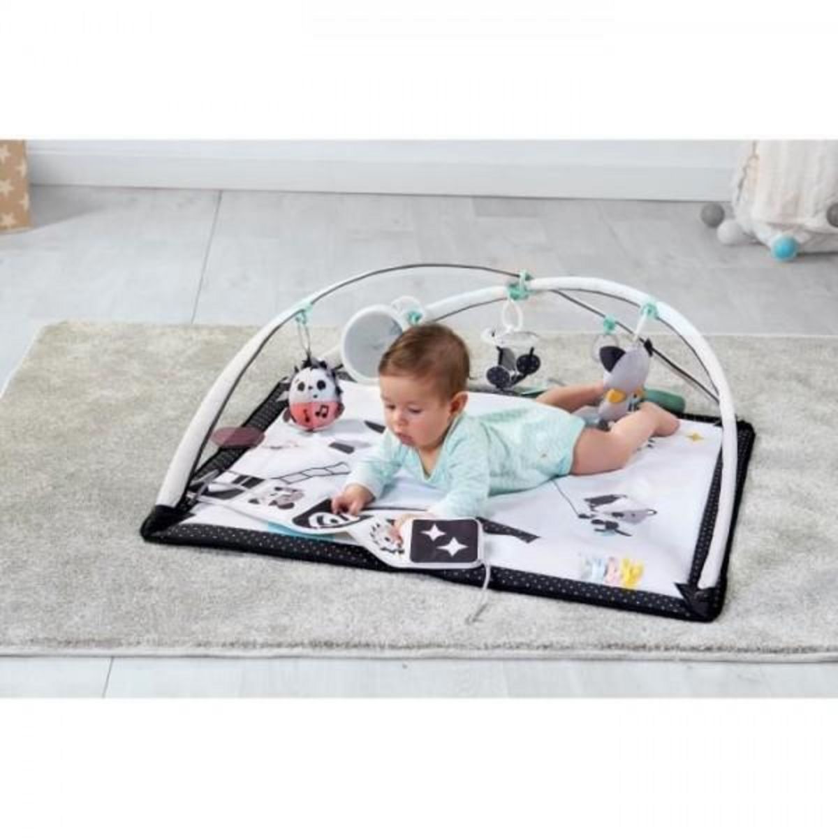 TINY LOVE TINY LOVE Tapis d'éveil Bébé Musical, Design, Collection Black & White, Des la naissance, 0m +, 93 x 85 x 49 cm