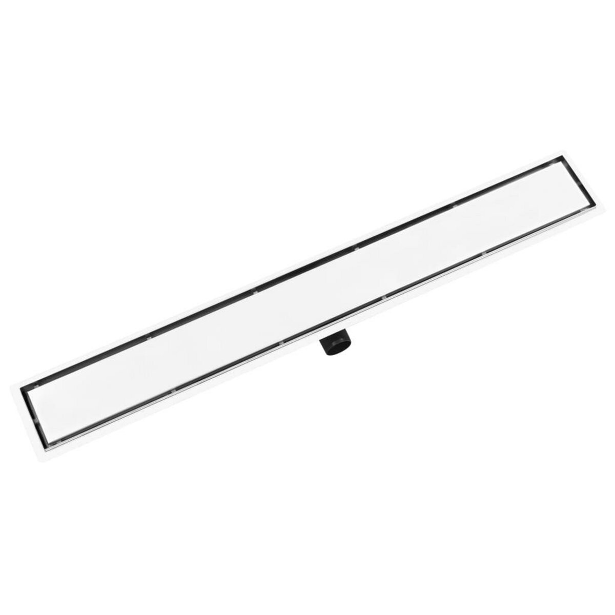 VIDAXL Drain de douche avec couvercle 2en1 103x14 cm Acier inoxydable