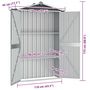 Voir la diapositive 6 : VIDAXL Abri de jardin Anthracite 116x45x175 cm Acier galvanise