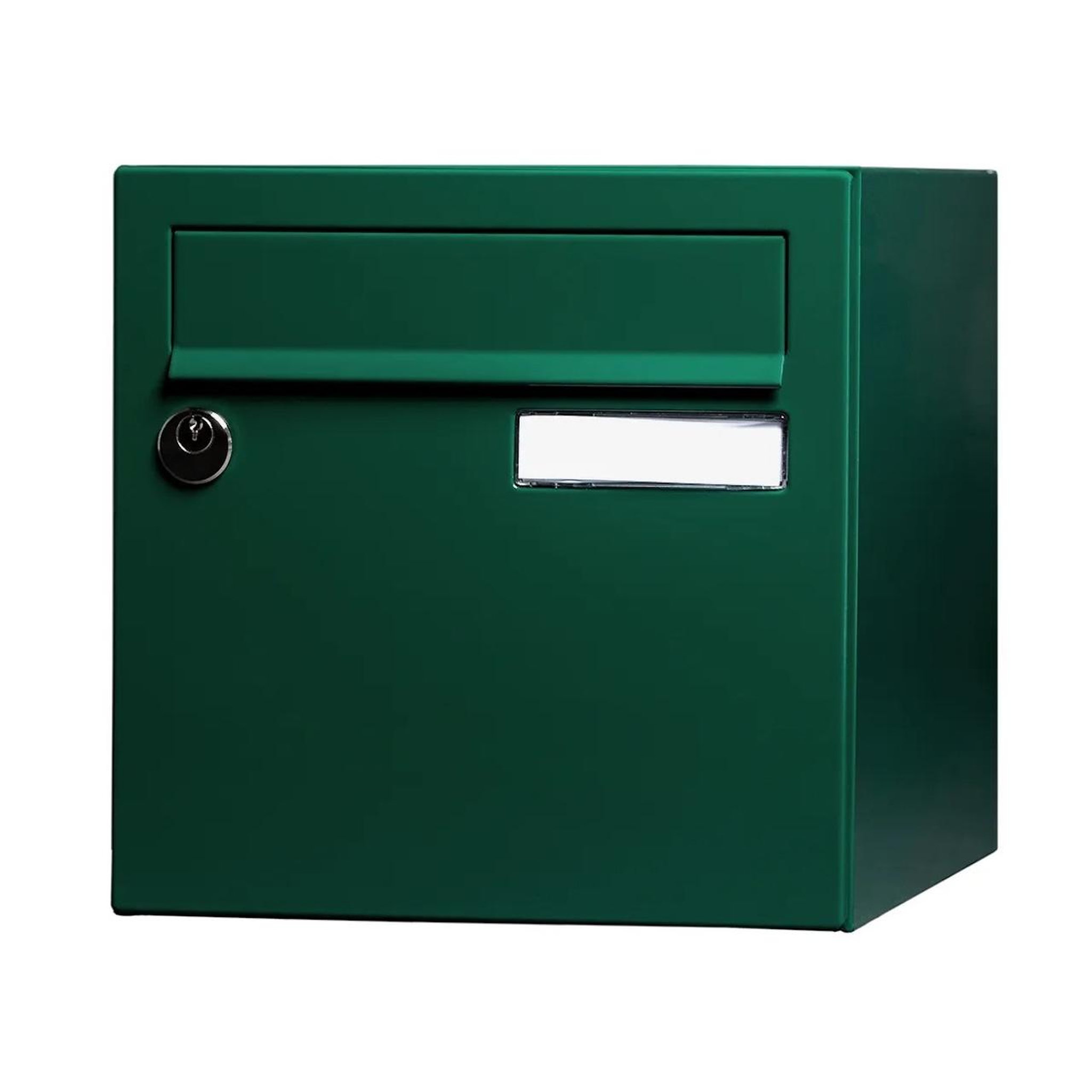 RENZ Boîte aux lettres normalisée - 1 porte extérieur - essentiel - acier vert brillant