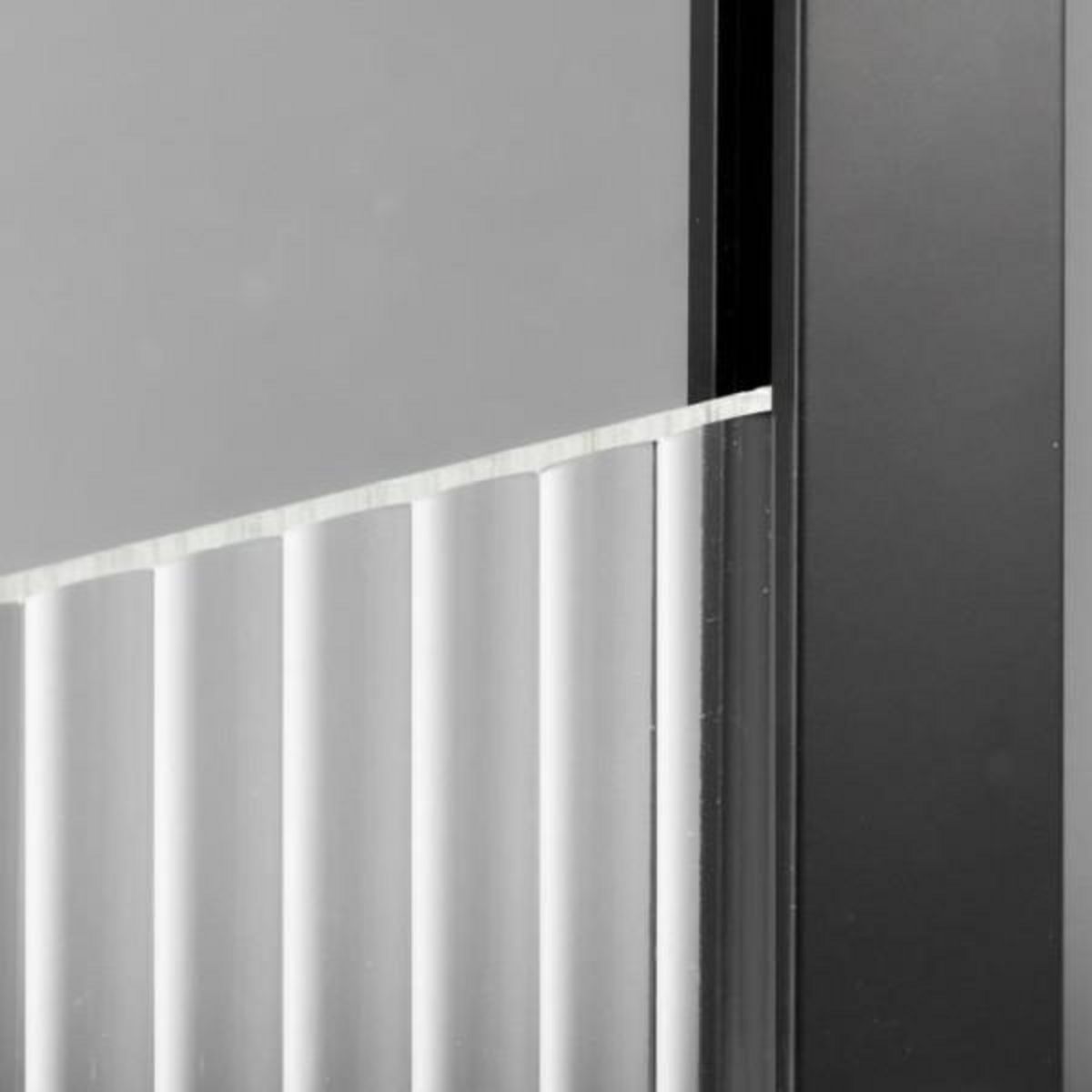 MARKET24 Paroi fixe - HOME GENERATION - Only noir rainure - 120 x 210-265 cm