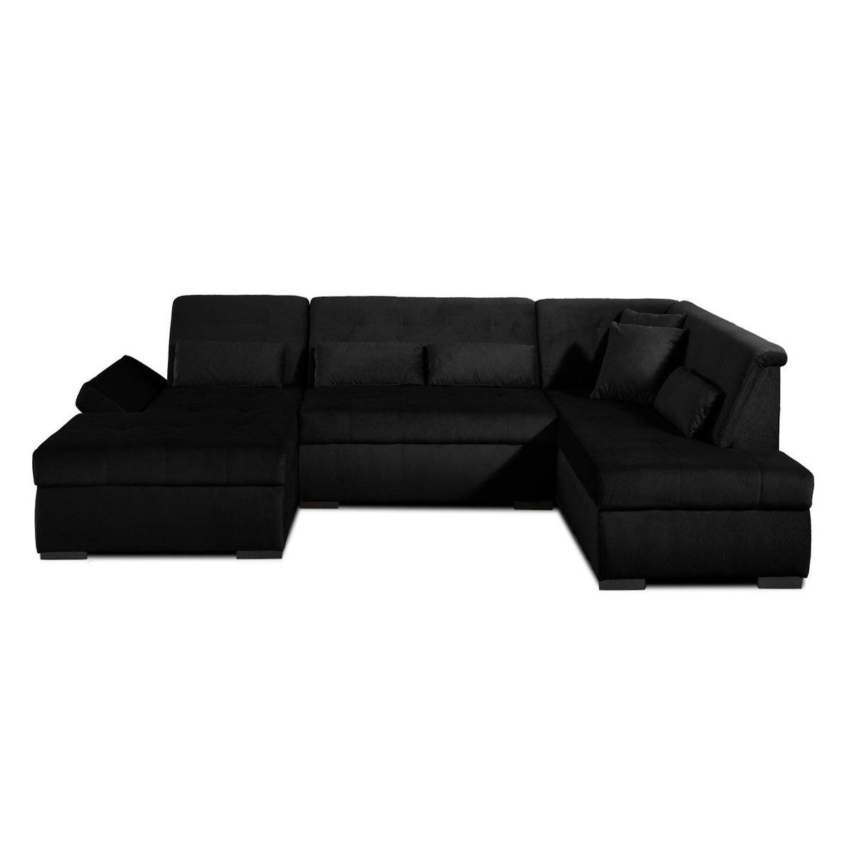 LISA DESIGN Vermont - canapé panoramique d'angle droit - 7 places - xxl - en velours