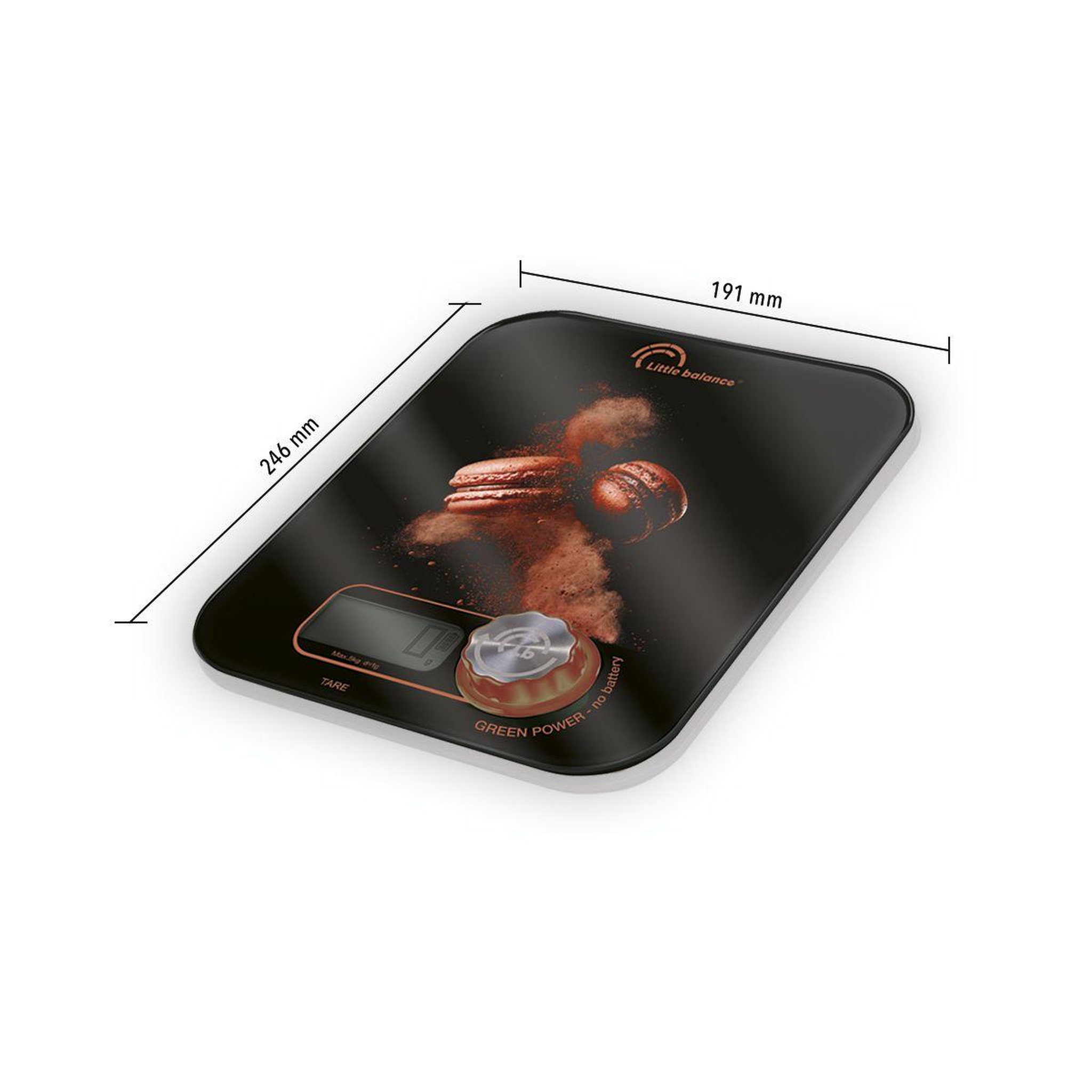 Voir la diapositive 2 : LITTLE BALANCE Balance de cuisine cocoa powder - sans pile - kinetic