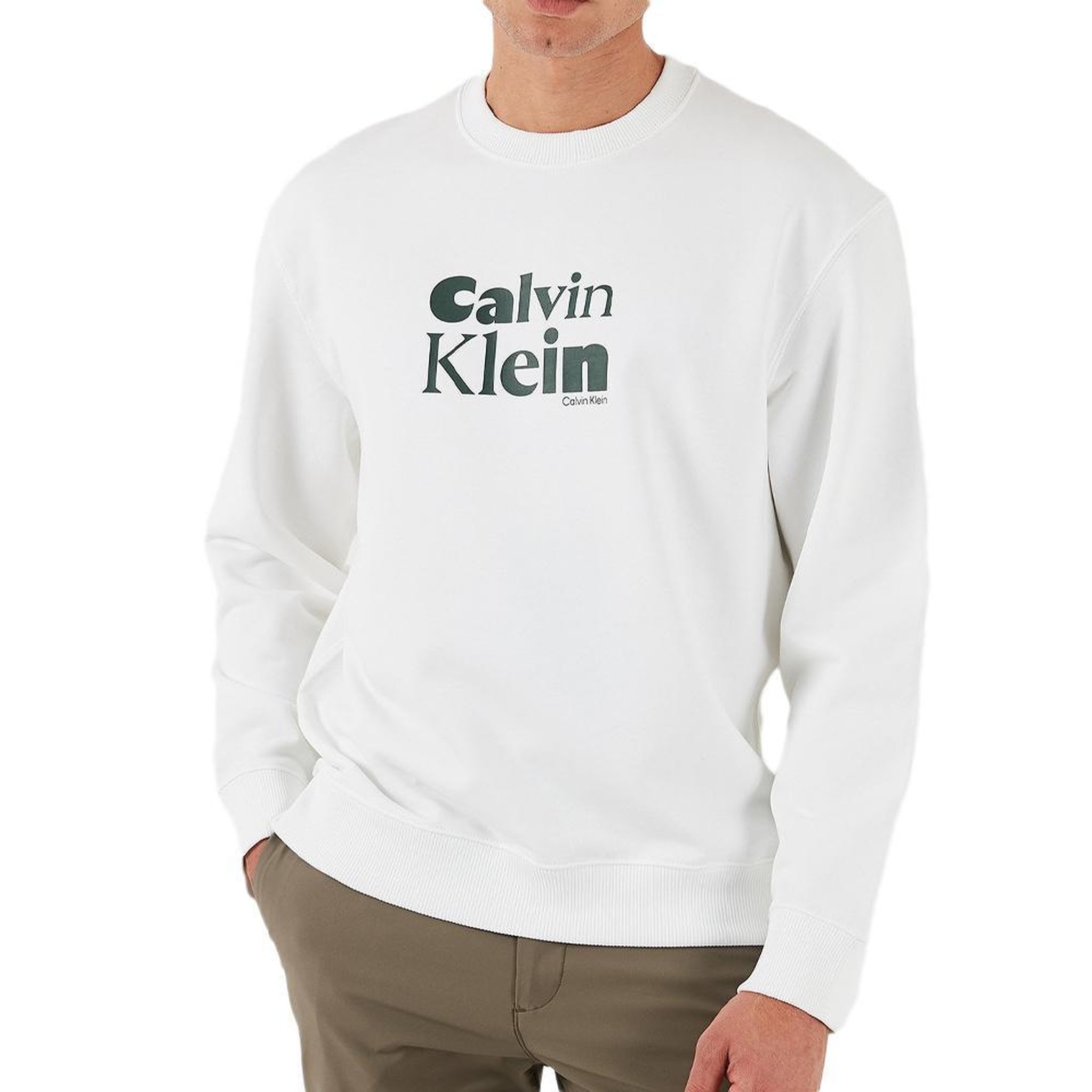 CALVIN KLEIN JEANS Sweat Blanc Homme Calvin Klein Jeans Calvi. Coloris disponibles : Blanc