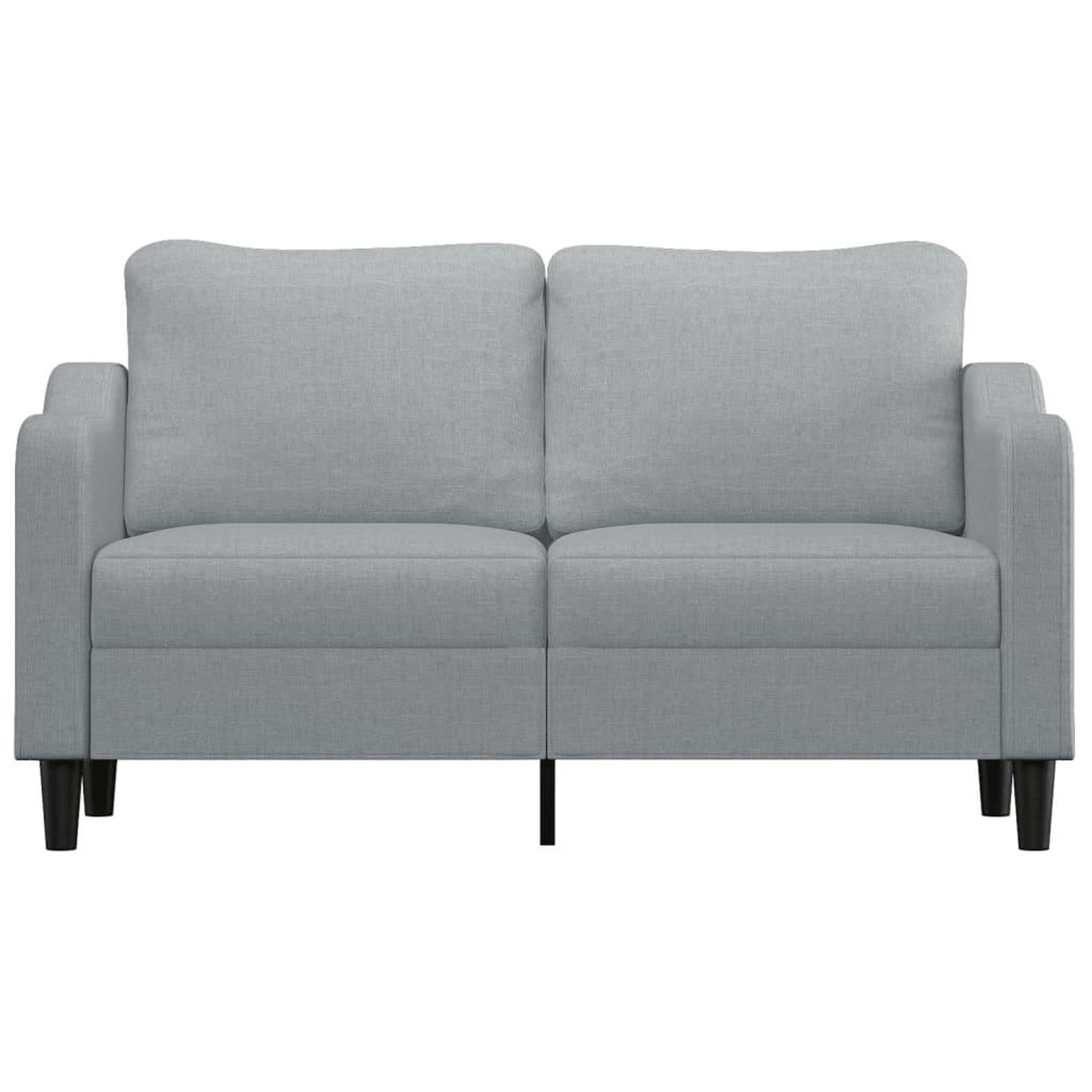 Voir la diapositive 3 : VIDAXL Canape a 2 places Gris clair 140 cm Tissu