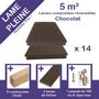 Voir la diapositive 3 : GREEN OUTSIDE Pack Lame pleine de terrasse - Chocolat