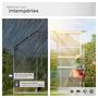 Voir la diapositive 5 : tectake Serre avec fondation 5,85 m³ blanc transparent