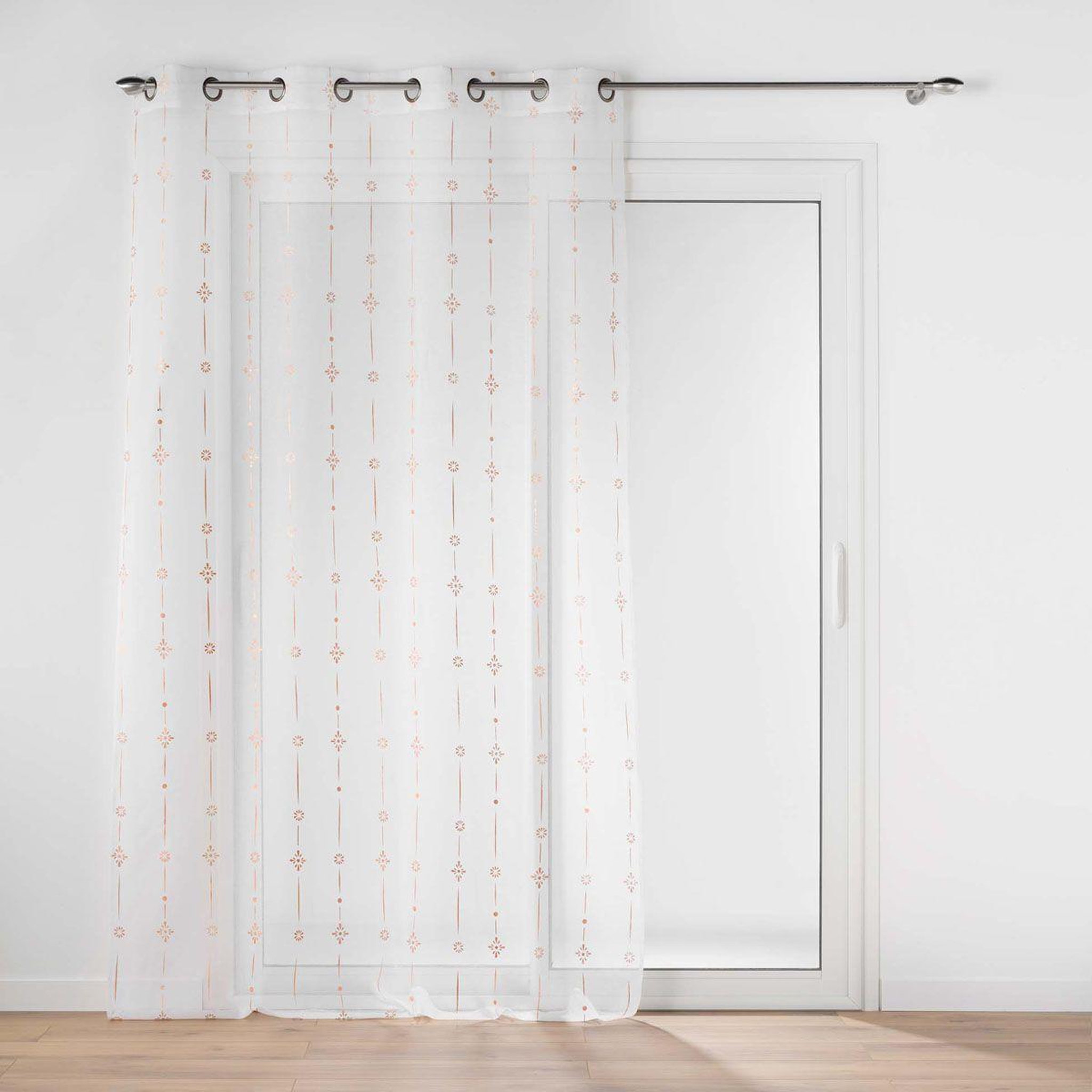 Douceur d'Intérieur Rideau voilage à œillets  ariane  140x240cm or rose