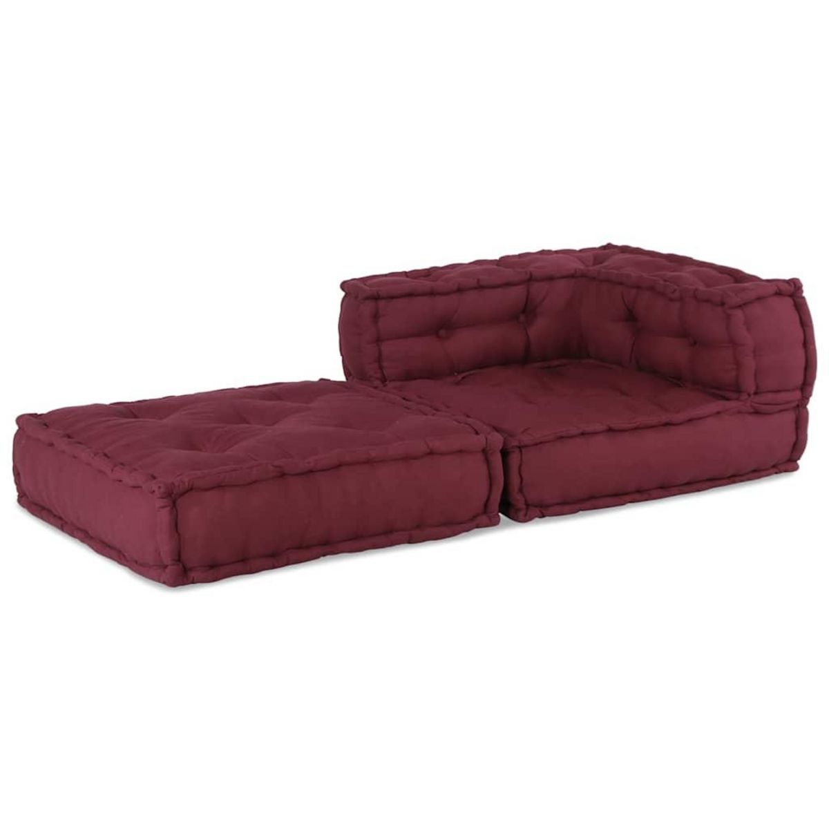 VIDAXL Pouf modulaire marron 70x70x54 tissu