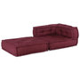 Voir la diapositive 4 : VIDAXL Pouf modulaire marron 70x70x54 tissu