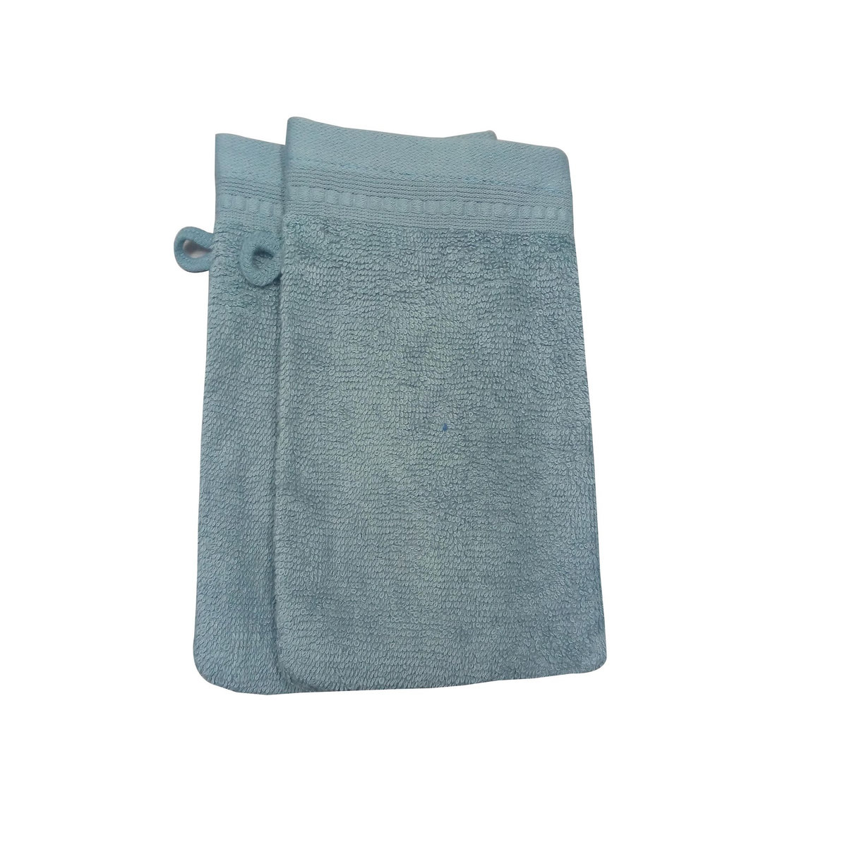 ACTUEL Lot de 2 gants de toilette fantaisie en coton 450g