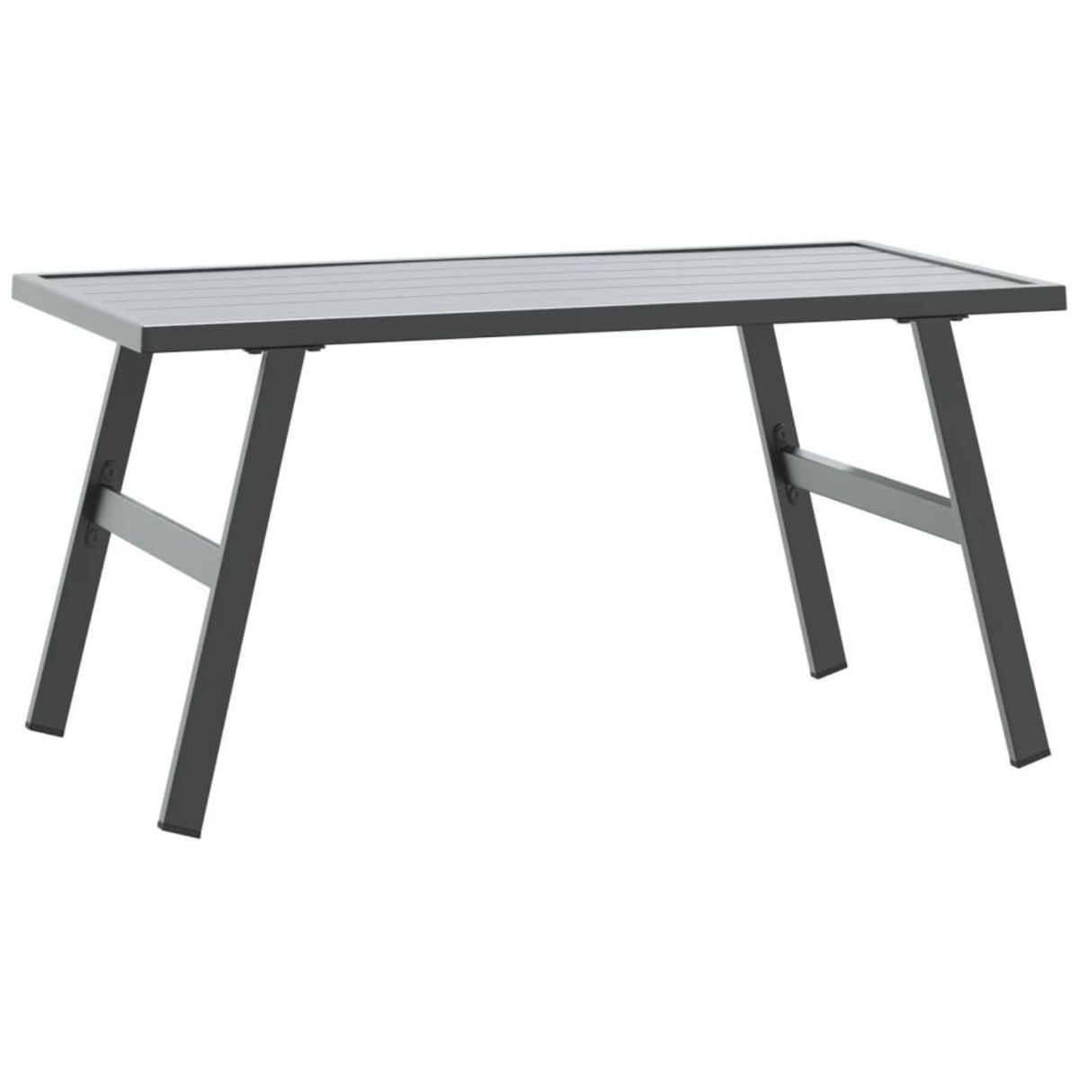 VIDAXL Table basse de jardin noir 90x45x35 cm acier enduit de poudre