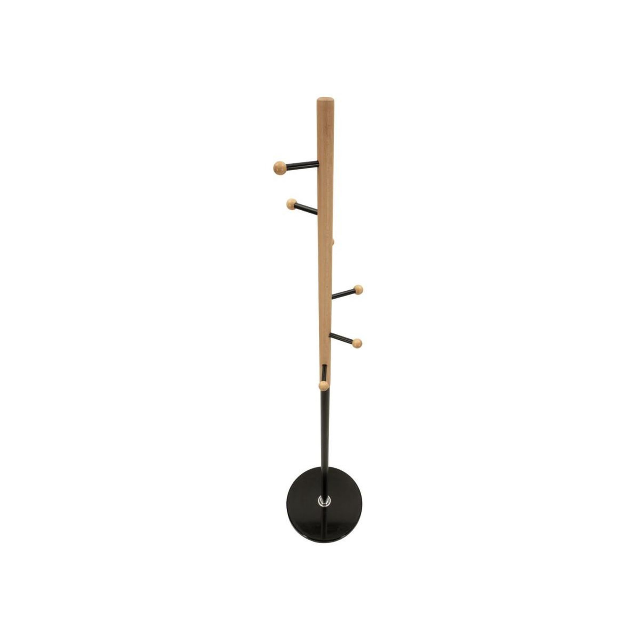 Voir la diapositive 5 : Paris Prix Porte-manteau en bois  step  172cm noir & naturel