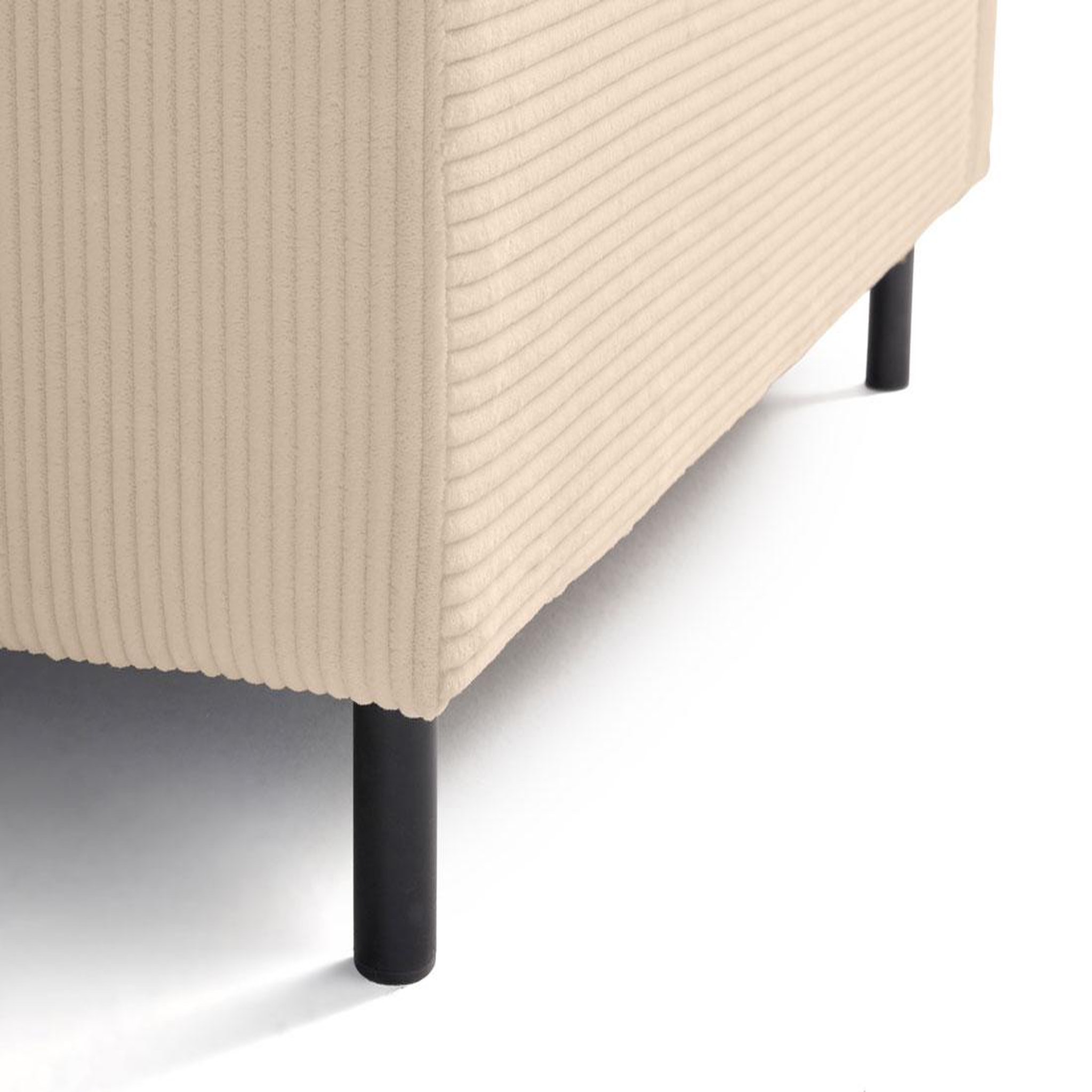 Voir la diapositive 6 : LISA DESIGN Edinburg - module d'assise d'angle gauche - en velours côtelé