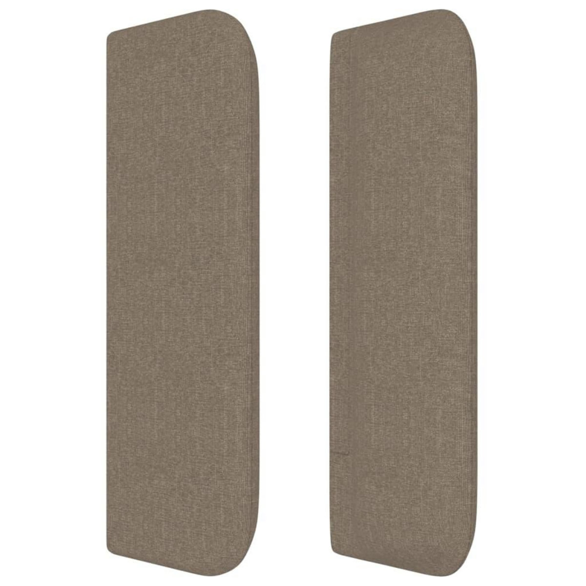 VIDAXL Tete de lit avec oreilles Taupe 203x16x78/88 cm Tissu