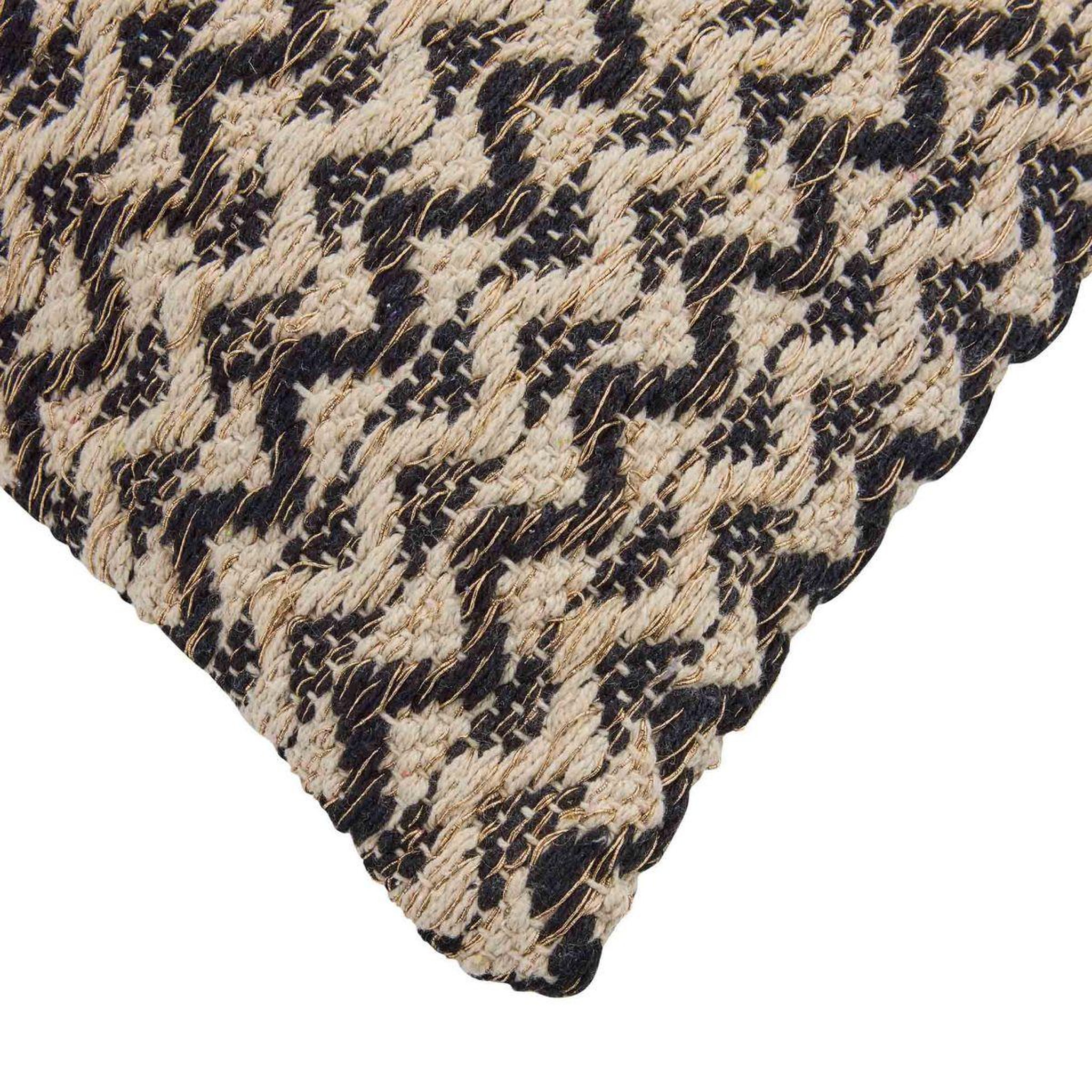 Voir la diapositive 3 : Douceur d'Intérieur Coussin déco fantaisie  loumeo  30x50cm noir