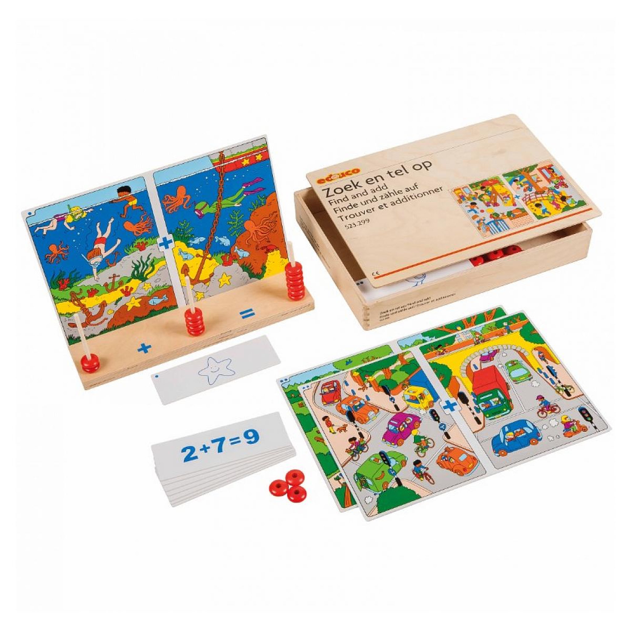 EDUCO Trouver et additionner - jeu d'apprentissage - jeu Montessori