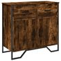 Voir la diapositive 2 : VIDAXL Buffet chene fume 79,5x35,5x74,5 cm bois d'ingenierie