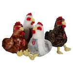 Peluche Poule/Coq Flammé Sonore 22 Cm
