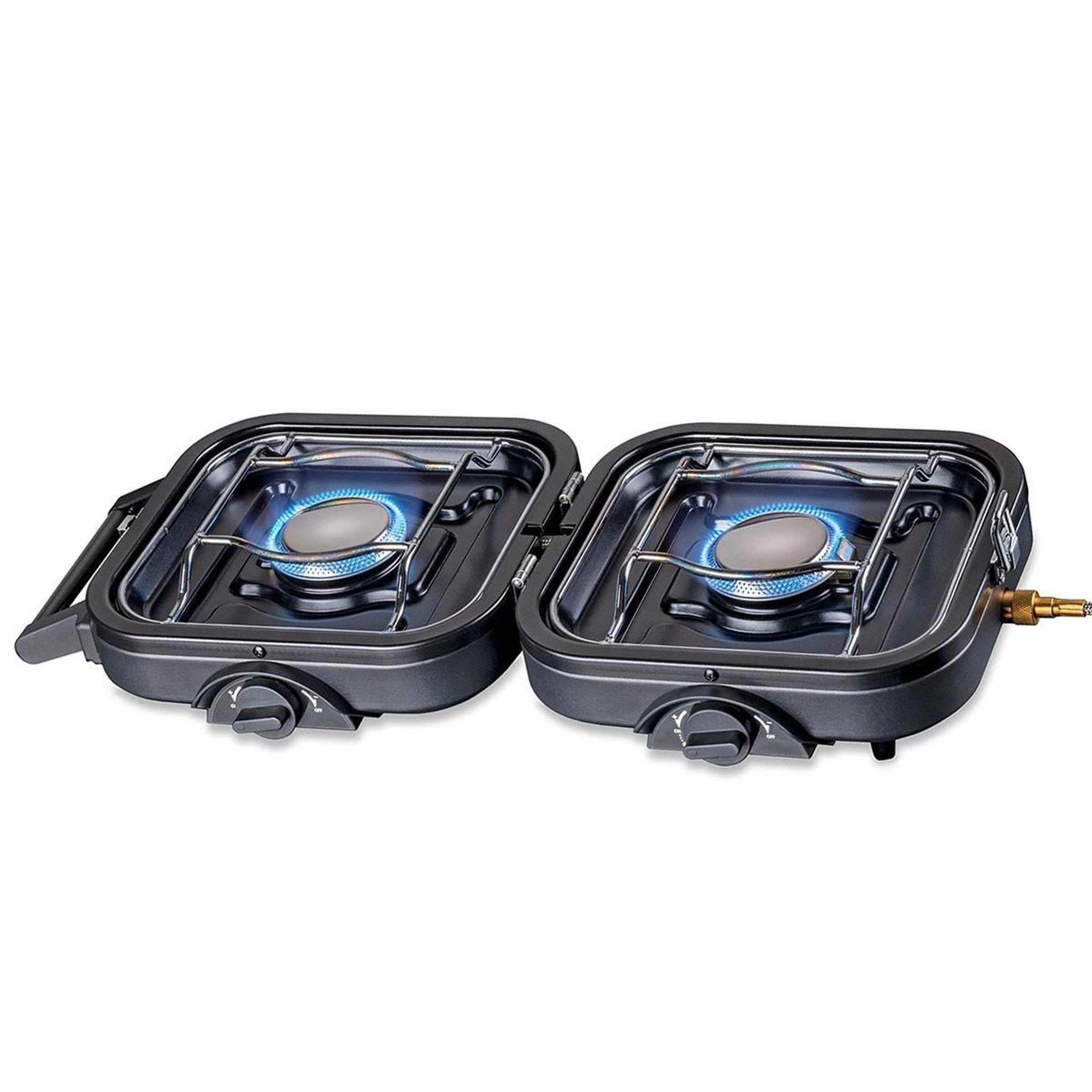 Voir la diapositive 5 : Kemper Réchaud gaz 2 feux 4600W pliable Camping KEMPER
