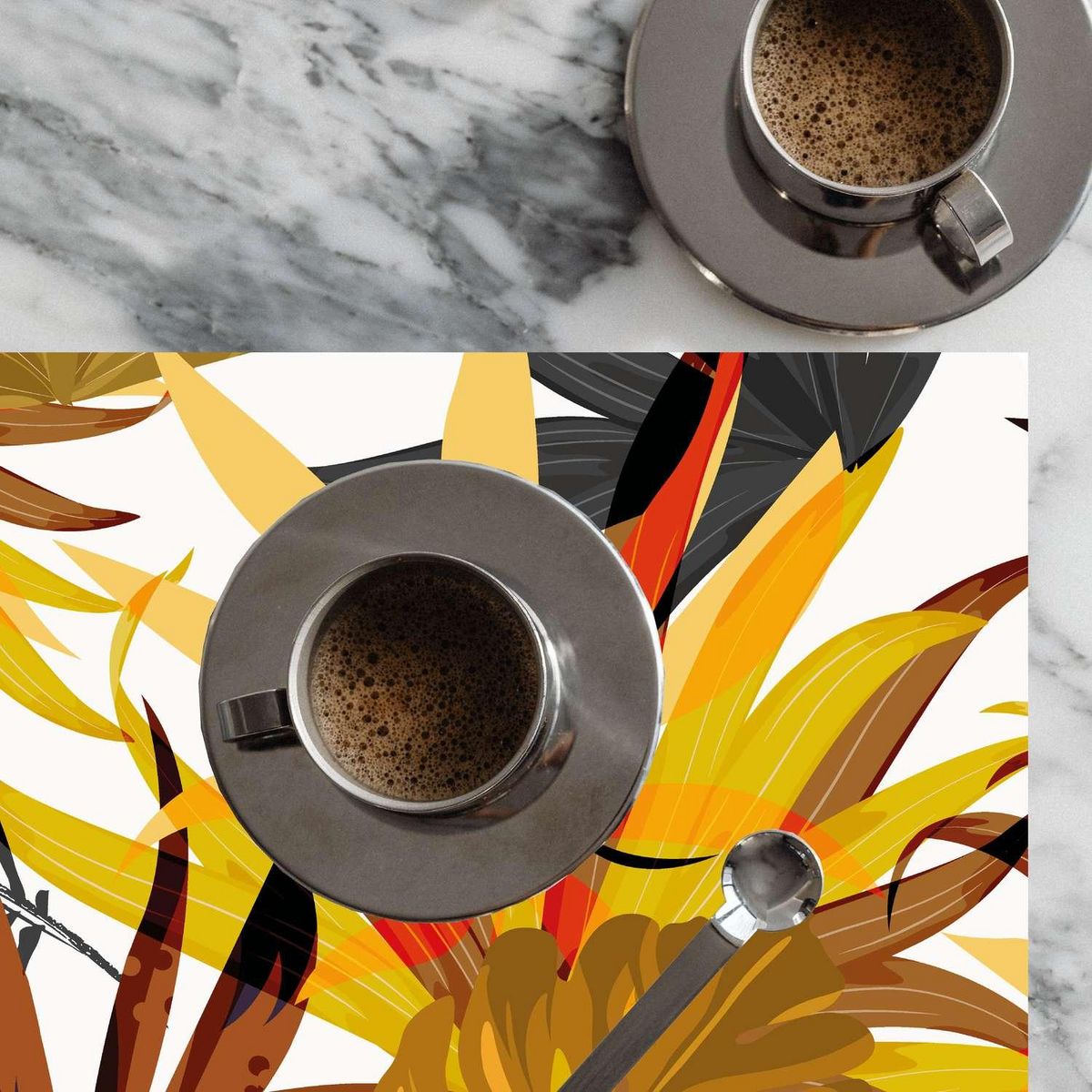 HABITABLE Lot de 6 sets de table Lorjung - 28 x 43 cm - Jaune