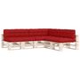 Voir la diapositive 2 : VIDAXL Coussins de canape palette lot de 7 Rouge