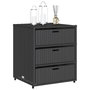 Voir la diapositive 4 : VIDAXL Armoire de rangement de jardin noir 55x59x69 cm resine tressee