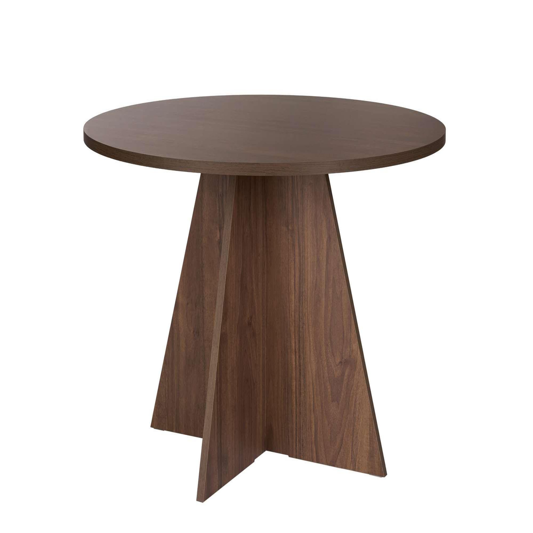 Voir la diapositive 4 : Habitat et Jardin Table à manger en bois  Virella  - 120 x 120 x 75 cm - Noyer