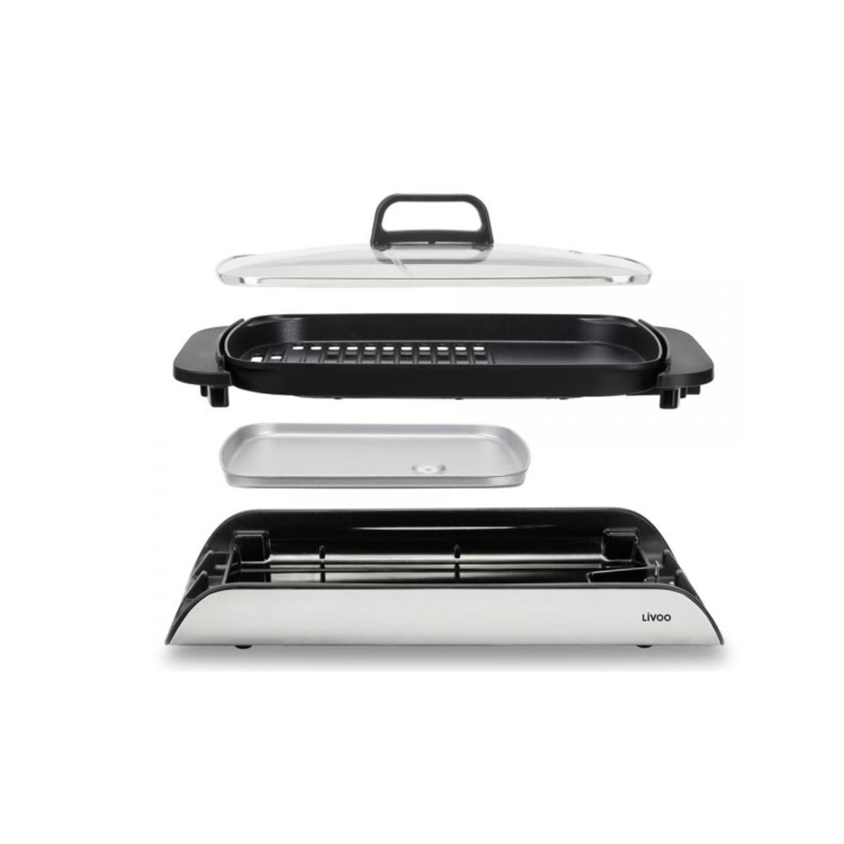 LIVOO Plancha électrique 2000w 40x30cm - DOC321
