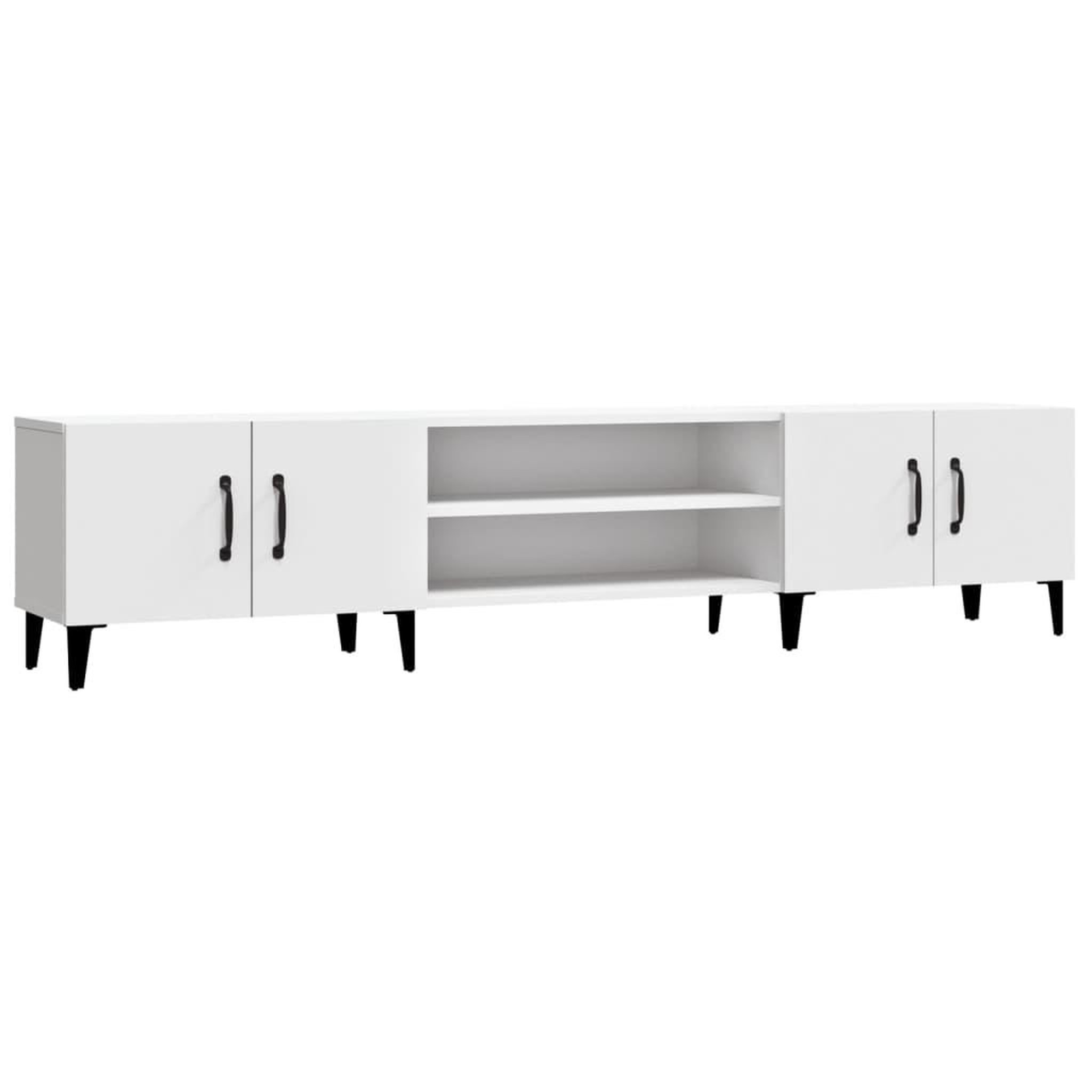 Voir la diapositive 2 : VIDAXL Meuble TV blanc 180x31,5x40 cm bois d'ingenierie