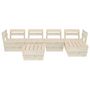 Voir la diapositive 3 : VIDAXL Salon de jardin palette 6 pcs Bois d'epicea impregne