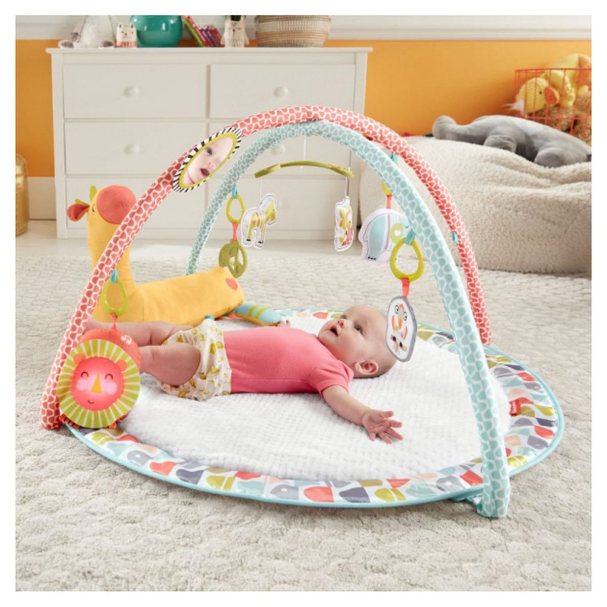 Fisher price Tapis d'activités et cousssin d'appui Girafe