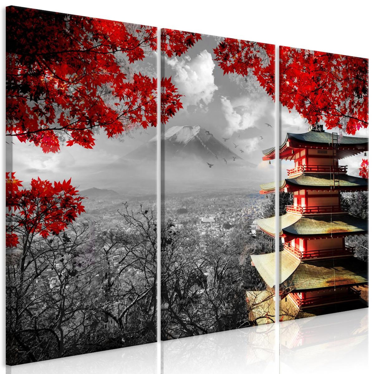 Paris Prix Tableau Imprimé 3 Panneaux  Japanese Adventure