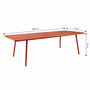 Voir la diapositive 3 : CONCEPT USINE Ensemble table de jardin 234 cm et 10 chaises terracotta BERGAME