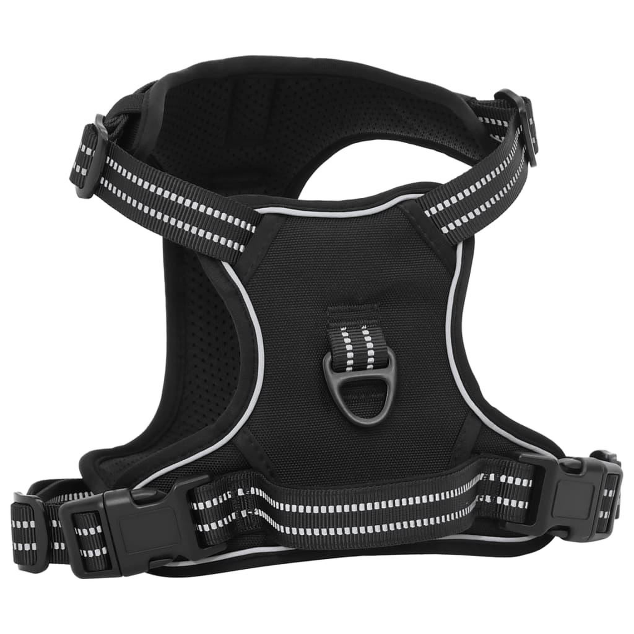 Voir la diapositive 2 : VIDAXL Harnais pour chien avec bandes reflechissantes reglables noir M