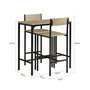 Voir la diapositive 3 : SOBUY SoBuy - Ensemble de table avec 2 chaises et 2 tabourets - Industriel - OGT03