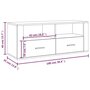 Voir la diapositive 6 : VIDAXL Meuble TV Blanc 100x35x40 cm Bois d'ingenierie