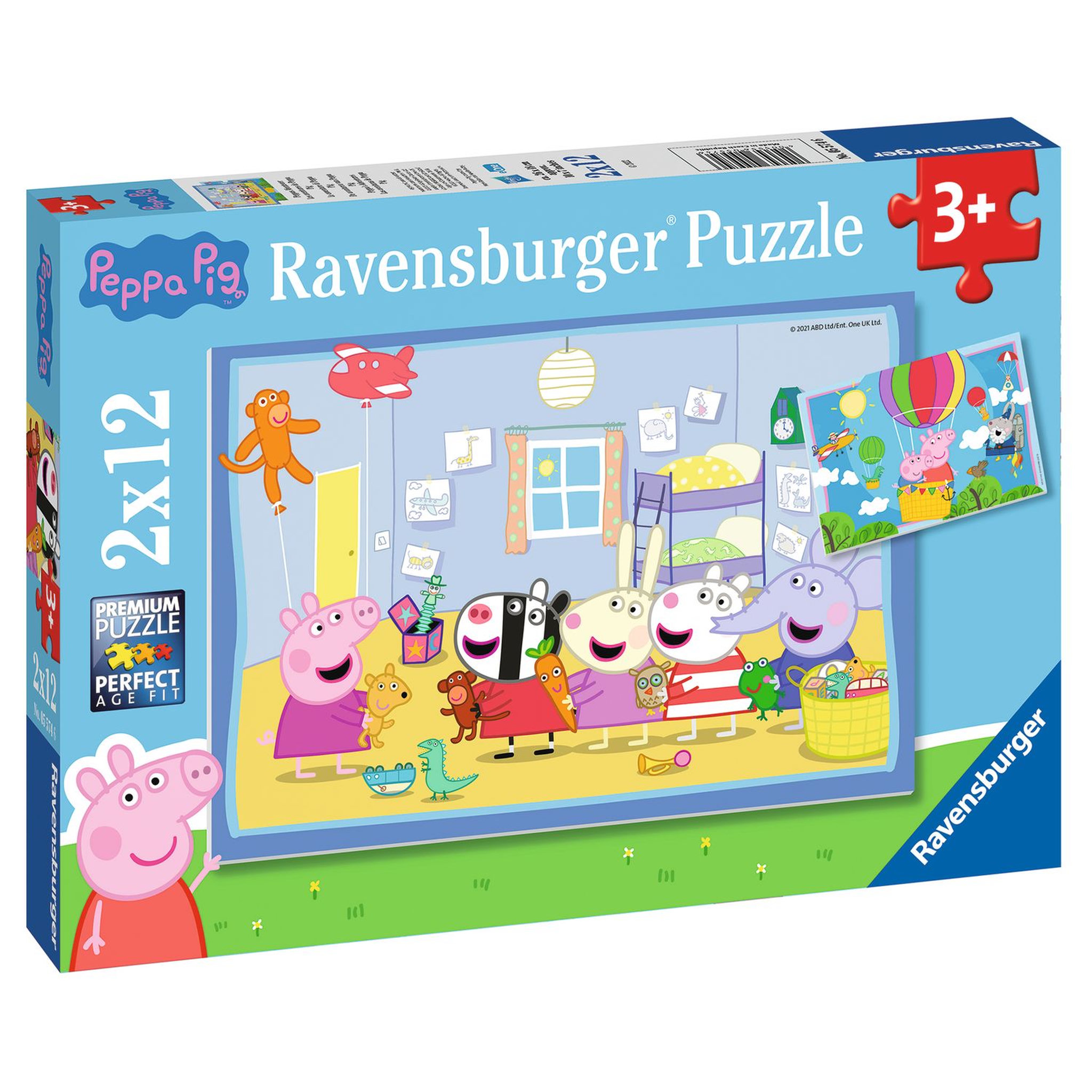 RAVENSBURGER Puzzles 2x12 pièces - Les aventures de Peppa Pig