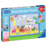 RAVENSBURGER Puzzles 2x12 pièces - Les aventures de Peppa Pig