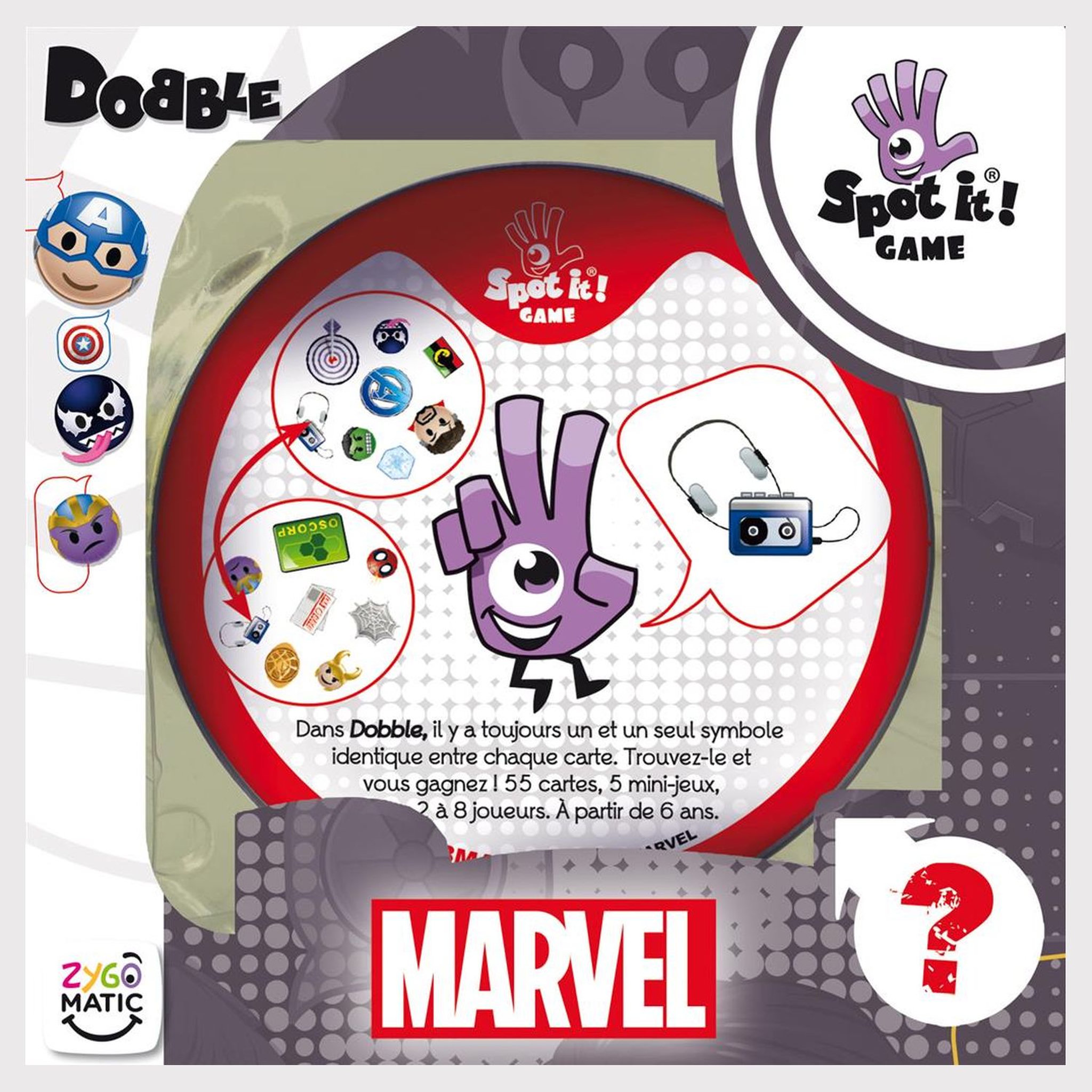 Voir la diapositive 5 : ASMODEE Jeu - Dobble - Marvel - EMOJI