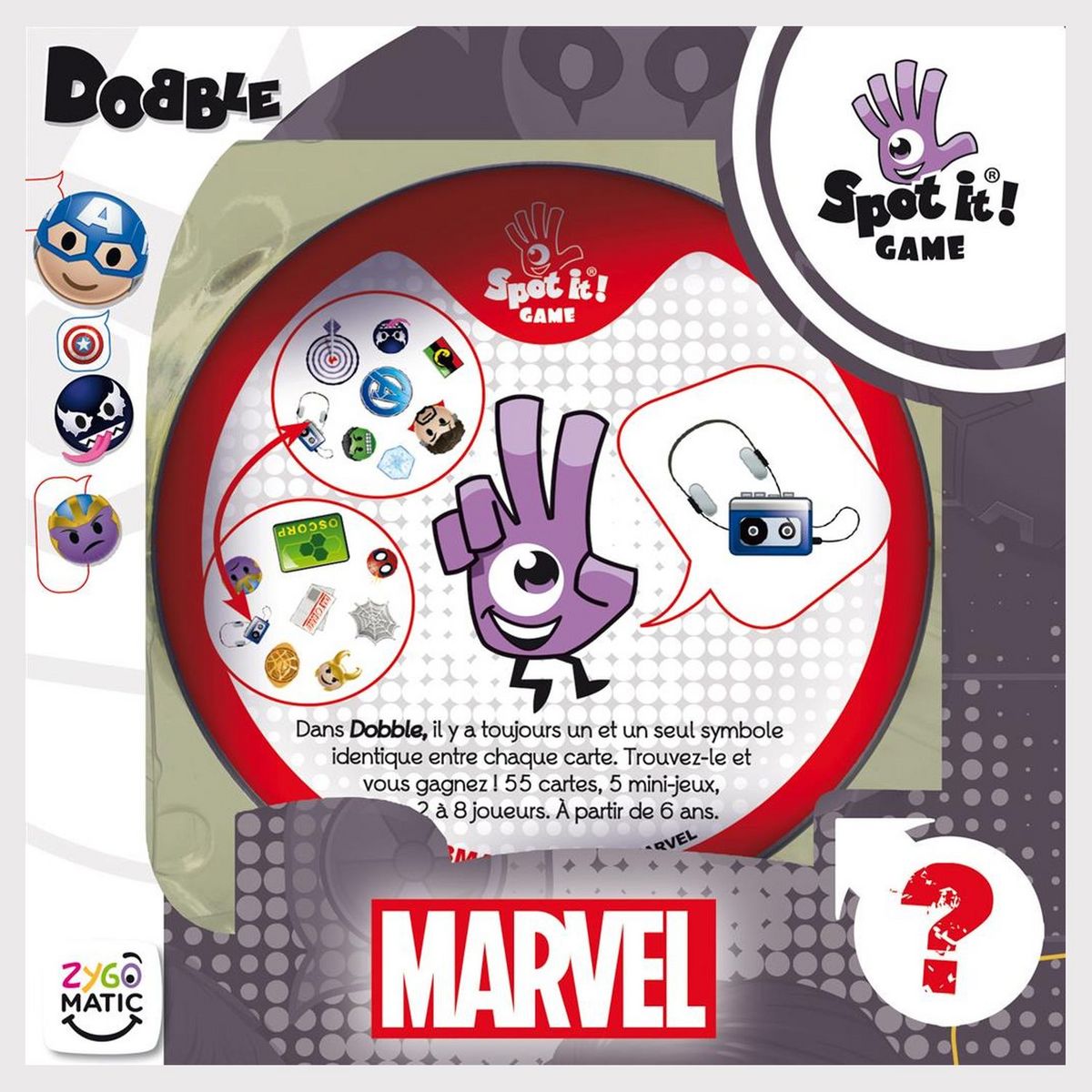 ASMODEE Jeu - Dobble - Marvel - EMOJI