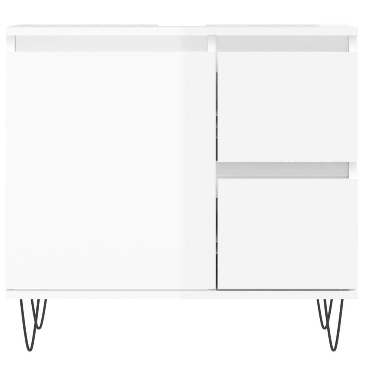 VIDAXL Armoire de salle de bain blanc brillant 65x33x60 cm